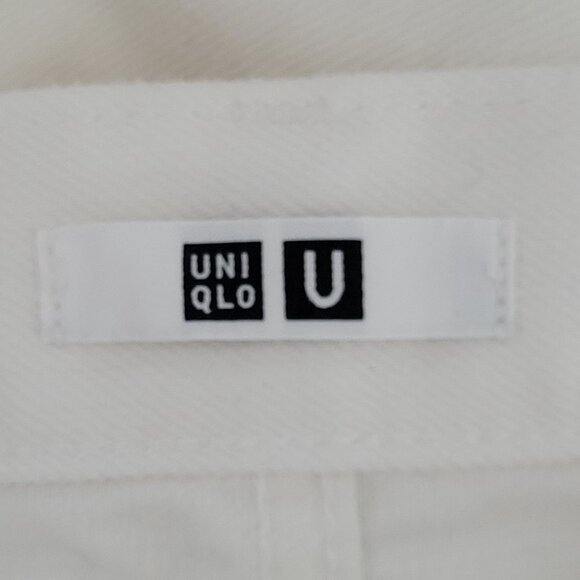 Uniqlo U Straight Leg Jeans Mens Size 32 x 30 (measured 34 x 30) White Denim - Picture 5 of 7